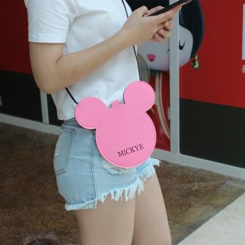 Wholesale Cartoon Bag MICKYE MOUSE Coin Purse Children Shoulder Bag Cheap Women Phone Bag Thin Wallet Girl New Year Gift