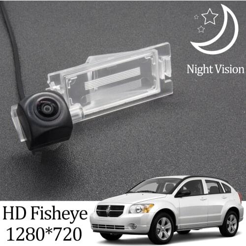 Owtosin HD 1280*720 Fisheye Rear View Camera For Dodge Caliber SXT 2007 2008 2009 2010 2011 2012 Car Vehicle Parking Accessories
