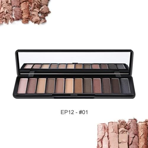 12 Color Eyeshadow Palette Matte Shimmer Eyeshadow Rainbow Eye Shadow Waterproof Lasting Anti-sweat Flash Powder Cosmetics TSLM1