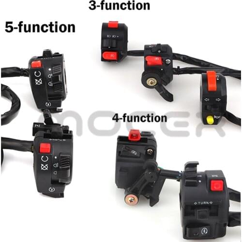 Motorcycle Handlebar Switch Assembly Multi-function Turn Signal Horn Start Choke Starter Switch For 7/8" 22mm ATV/Quad
