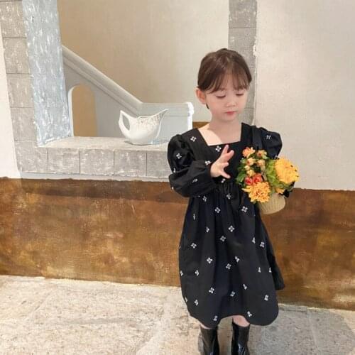 Girl Dress Kids Baby Gown 2021 Hot Spring Autumn Toddler School Uniform Dresses Christmas Cotton Children Clothing
