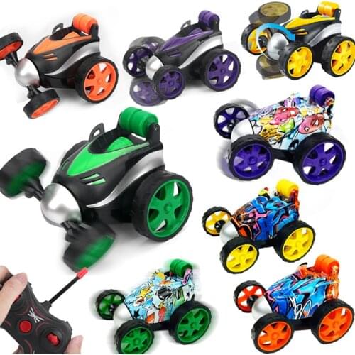 Realistic Wireless Remote Control Tumbling Stunt Car Dump Truck Boy ChildrenS Electric Educational Toys