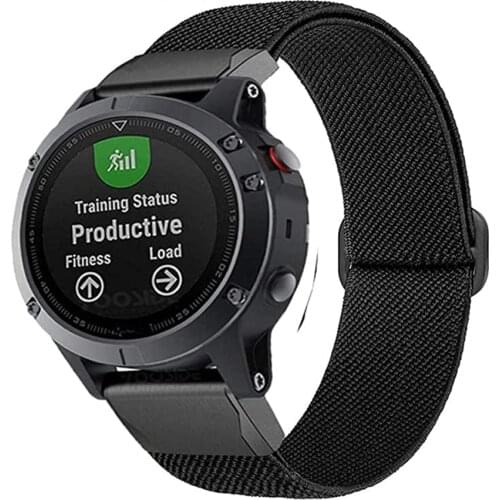 22 26mm Nylon Elastic Loop Strap for Garmin Fenix 6 Quick Release Watch band For Fenix 6X 5X 5 plus 3 3HR Forerunner 935 945 S60