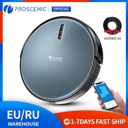 Proscenic 830P Robot Vacuum Cleaner, Wi-Fi and Alexa Control, with 350ML Water Tank, Efficient Cleaning and Mopping For Carpet