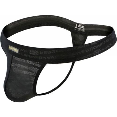 BRAVE PERSON Men Sexy Lace Transparent Personal Briefs Bikini G-string Thong Jocks Tanga Underwear Shorts Exotic T-back B1138