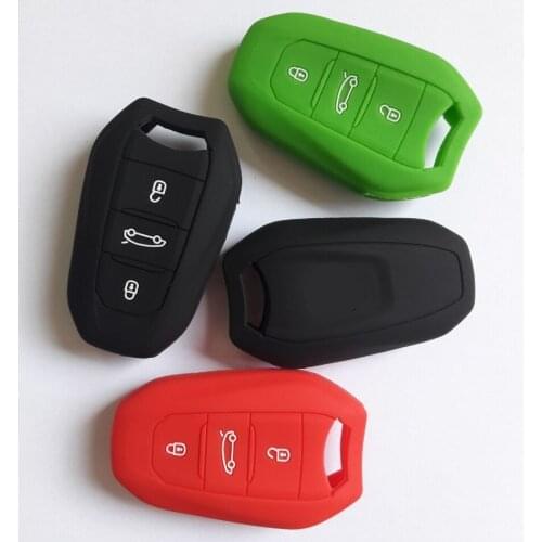 Silicone Soft Remote Key Cover For Peugeot 508 408 2008 107 207 407 307 4008 3008 208 308 RCZ 3 Button Car Key