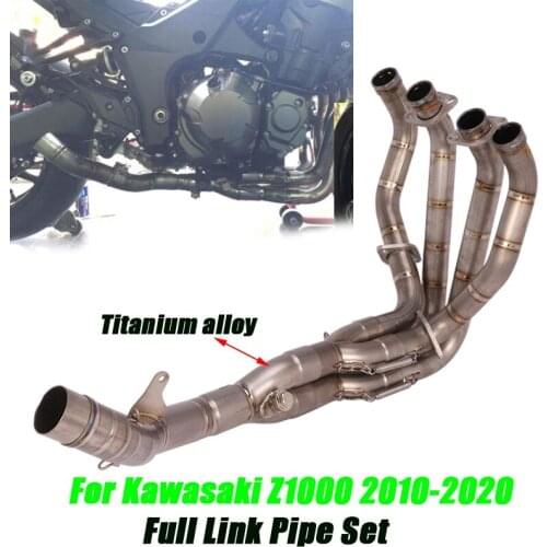 Silp on for Kawasaki Z1000 Motorcycle Front Middle Pipe Titanium alloy Lossless installation Set Single Row Refit 2010-2020