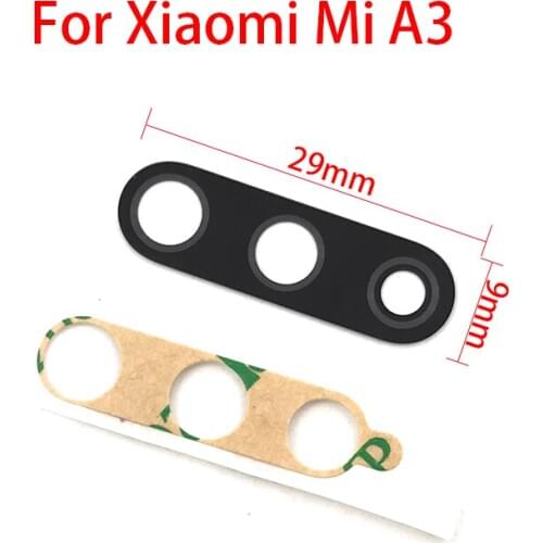 2pcs/lot Brand New Back Rear Camera glass lens replacement for Xiaomi Mi A3 with Sticker