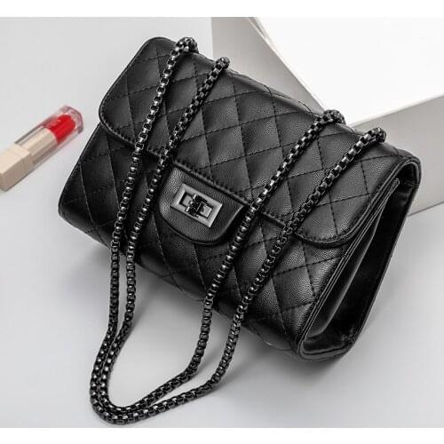 Shoulder Messenger Bag 2021 New Soft Leather Rhombic Chain Bag Fashion Purses and Handbags Luxury Designer