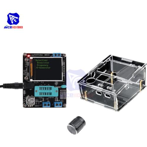 Diymore GM328A Transistor Tester Resistance Inductance Capacitance Meter ESR Detector with Case Knob Russian/English Version