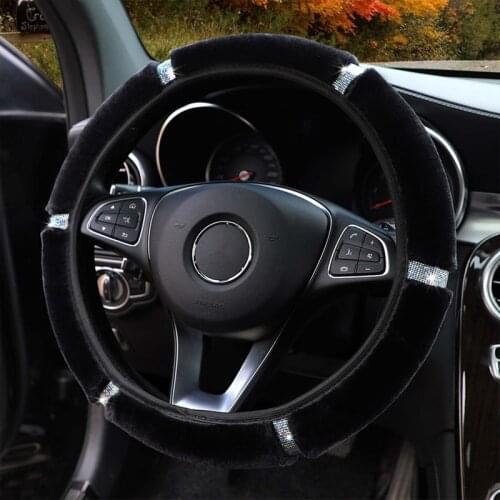 Universal 37-38cm Diameter Soft Plush Car Steering Wheel Cover No inner ring Car Steering Wheel Cover