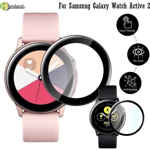 3D Full Clear TPU Protective Film For Samsung Galaxy Watch Active 2 44mm 40mm Watch Screen Protector Films Soft Ultra-thin Cover