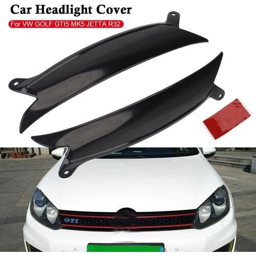 1 Pair Headlights Eyebrow Eyelid Cover Trim For VW GOLF GTI5 MK5 JETTA R32 Car Headlight Cover Car styling Accesssories
