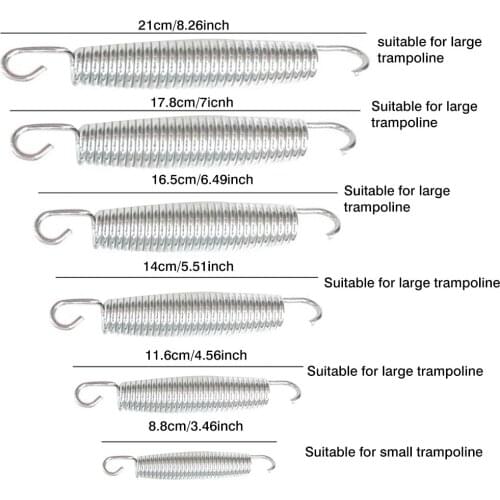 10PC Trampoline Spring Heavy Duty Galvanized Steel Replacement Kit for Excellent Bounce increase bounce Trampoline Accessories