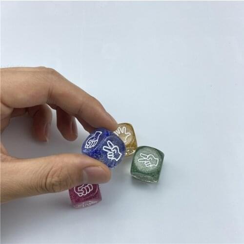 100/200Pcs Funny Dice Board Games Toy Creative Finger-guessing Game Dice Rock Paper Scissors Game Scissors Stone Family Party