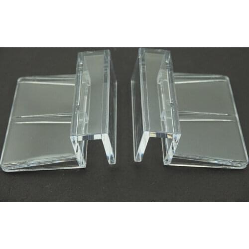 2Pcs 10mm Aquarium Tank Clear plexiglass Clips Glass Cover Strong Support Holder