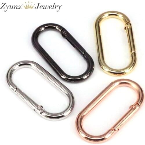 5PCS, Oval Spring Gate, Gold/Silver/Gunmental Oval Clasp, Snap Clip Trigger Clasp, Spring Buckle for Chain Purse Key Jewelery