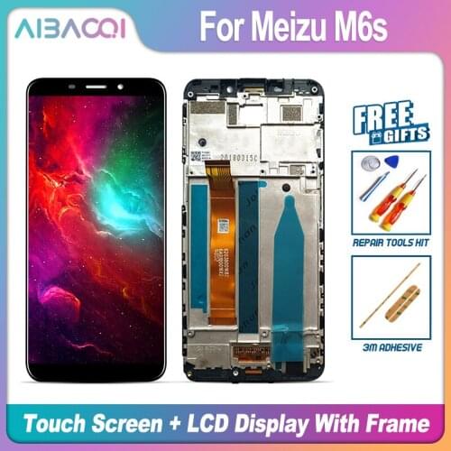 AiBaoQi Brand New Touch Screen LCD Display+Frame+Power Cable Assembly Replacement For Meizu M6s