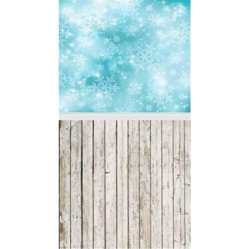 White Snows 3d Sky Blue Newborn Backdrops Photography 3*5ft Childrens Birthday Wood Backgrounds for Photo Studio fotografia
