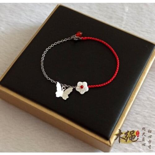 Anime Tian Guan Ci Fu Hua Cheng Xie Lian Butterfly Bracelet Men Women Cartoon Bracelets Wristband Hand Chain Xmas Gifts
