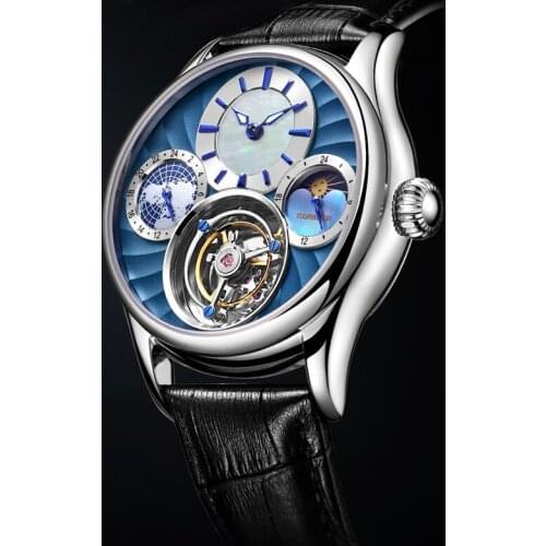 AESOP Tourbillon Watch Men Astrology Small Dial Fashion Luxury Skeleton Watches for Men Wristwatch Male 2021 New montre homme