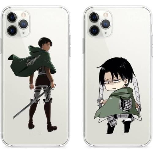 Anime Attack On Titan Levi Ackerman Phone Case clear for iphone 12 pro max mini 11 pro XS MAX 8 7 6S Plus X 5S SE 2020 XR cover