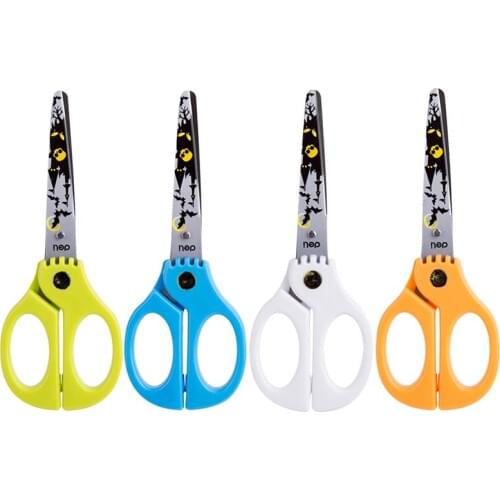 Deli 6064 printing scissors cute personality cool paper cutting knife student hand made round head scissors