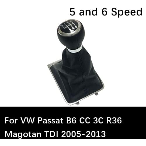 Car Gear Shift Knob For Volkswagen VW Passat B6 CC 3C R36 Magotan TDI Manual Lever Shift Knob Head Handball Stick Assessories