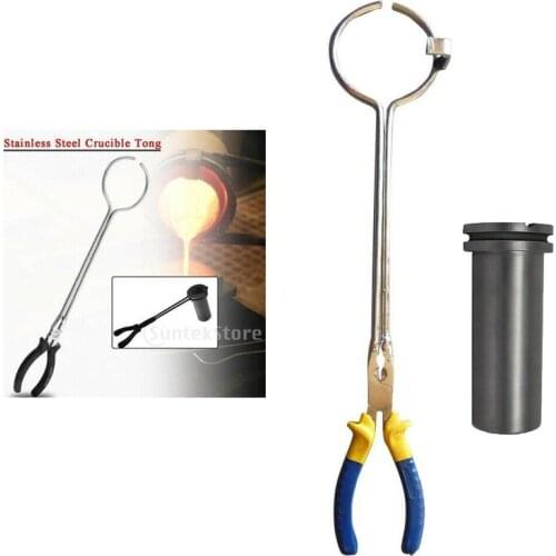 3KG Graphite Crucible Cup Torch Melting Gold Silver Copper Tool OR Tongs