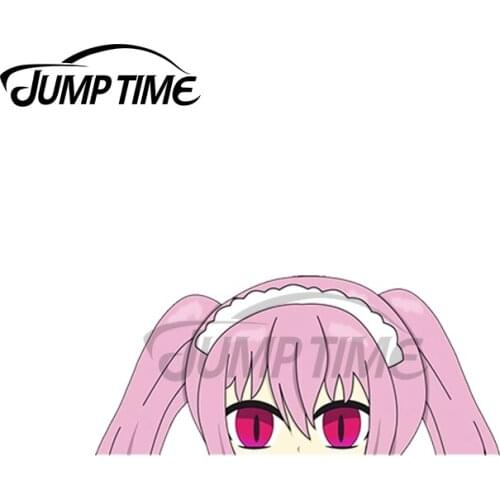 JumpTime 13 x3cm Vampire Maid Peeker Cafe Clicker Funny Car Stickers Sunscreen Waterproof Auto Windows Bumper Car Door Protector