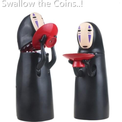 No Face Man Piggy Bank Electric Japanese Faceless Action Figure Collection Model Doll Gift Miyazaki Hayao Kids Toy Spirited Away