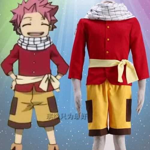 Hot anime Fairy Tail Natsu Dragneel childhood Cosplay Costume