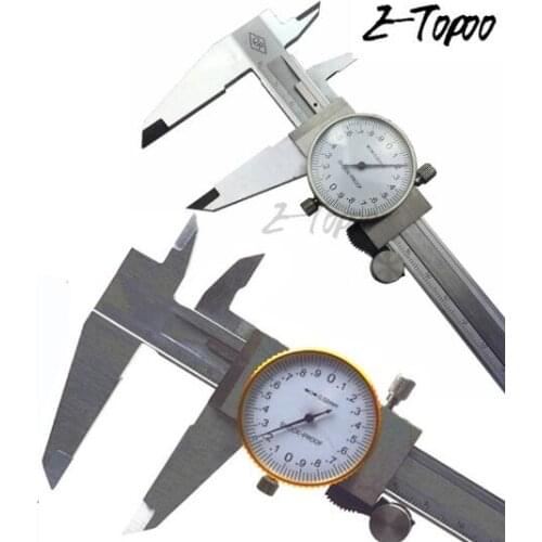 Metric Gauge Measuring Tool Dial Caliper 0-200mm/0.02mm Shock-proof Steel Precision Dial Vernier Caliper thickness gauge