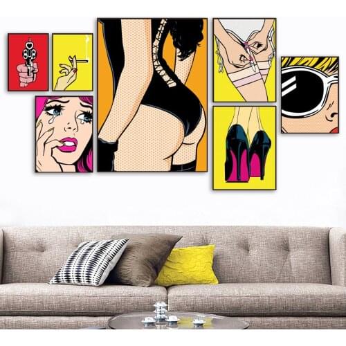 Fashion Sexy Underwear Women Shoes Socks Pop Wall Art Canvas Painting Posters And Print Wall Pictures For Living Room Home Decor