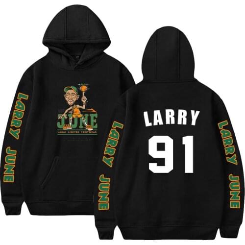 Larry June Hoodies Women Men Long Sleeve Hooded Sweatshirts Hot Sale Fashion Streetwear Clothes