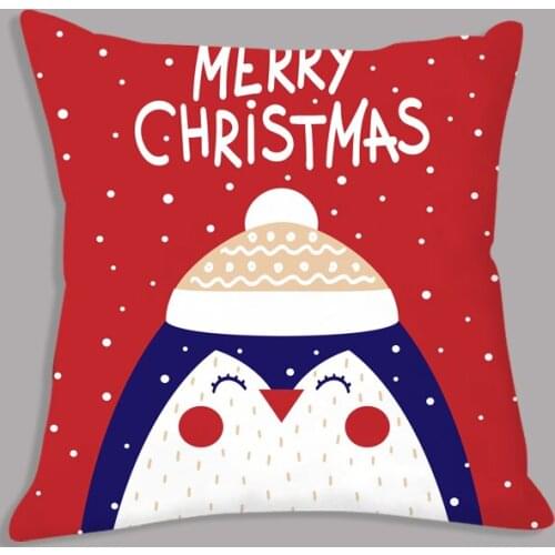 Soft Pillowcase Sofa Cushion Decorative Pillow Home Decor Throw Pillows Deer Santa Claus Alphabet Christmas Decoration No filler
