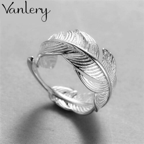 New Gothic Men Feather Rings For Women Jewelry Birthday Gift Romantic Wedding Engagement Drop Shipping 2021
