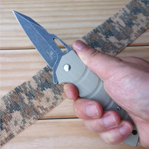Sharp outdoor folding bearing knife camping barbecue fishing with survival knife collection gift EDC tool