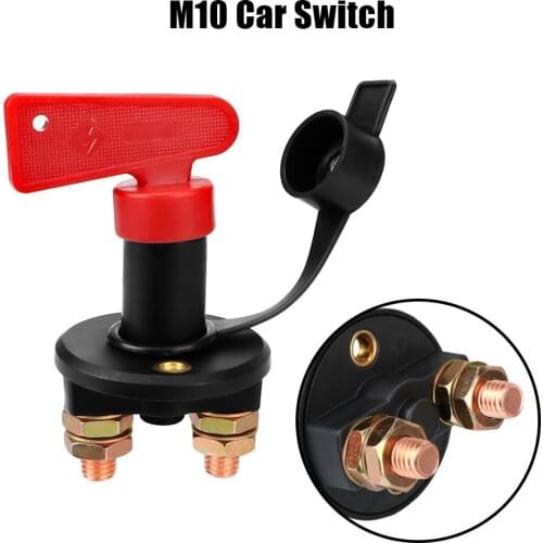Main Cut Off Kill Switch 12V 24V Red Key Cut Off Battery Vehicle Car Modified Isolator Disconnector Car Power Switch
