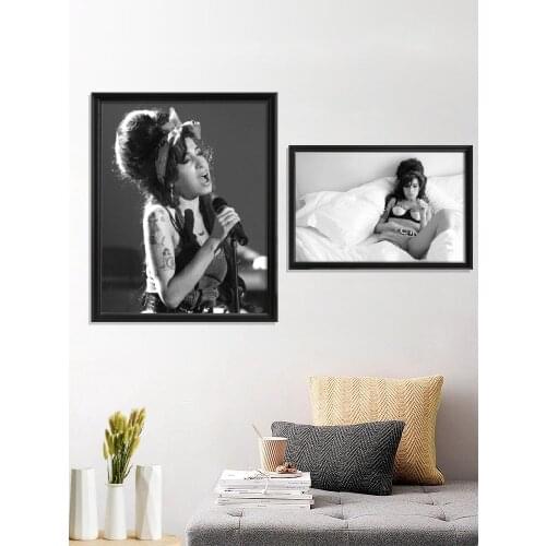 Amy Minehouse Portrait Singer Poster Wall Stiker Decor Gift Art Silk Prints Home Room