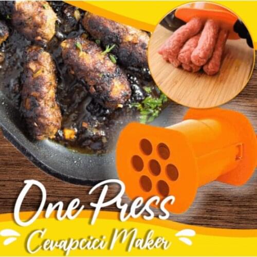 One Press Cevapcici Maker Kitchen Hot Dog Burger Meat Sausage Handmade Gadget Tool