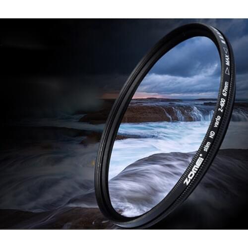 New 55mm Slim Fader Optical Glass Variable ND2 to ND400 Adjustable ND Neutral Density Grey Lens Filter