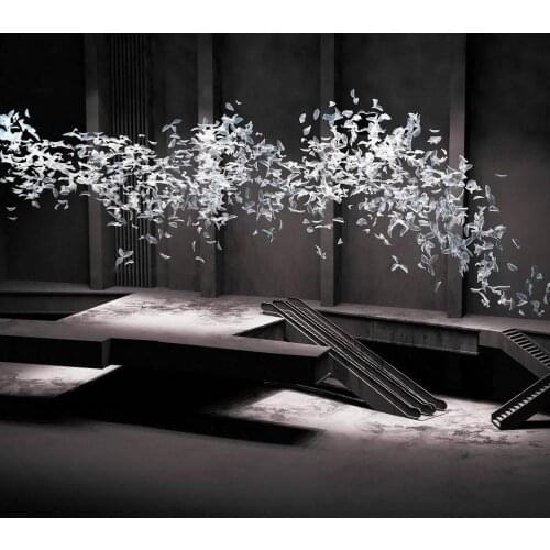 Shop Art Deco Hanging Glass Pendant Lamp Decoration Hotel Lobby Duplex House Model House Mall Hotel