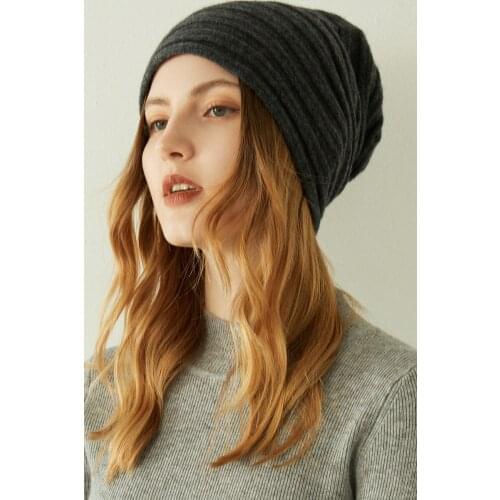 KOIJINSKY Top womens knitted cashmere hat in autumn and winter 2021