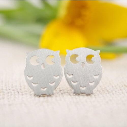 Wholesale 10Pairs Cute Owl Stud Backpack Studs Earring For Women Girls Kids Fashion Earrings Jewelry Free Shipping