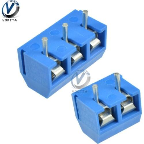 10pcs/lot KF301-2P KF301-3P Terminal Blocks 5.0mm Straight Pin Screw 2 Pin 3 Pin PCB Terminal Block Connector