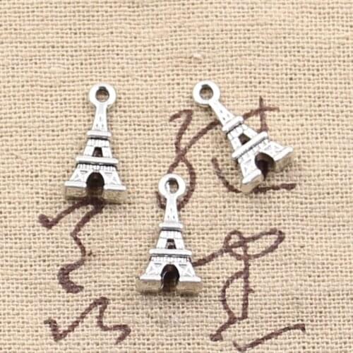 15pcs Charms Eiffel Tower Paris 15x8mm Antique Making Pendant fit,Vintage Tibetan Bronze Silver color,DIY Handmade Jewelry