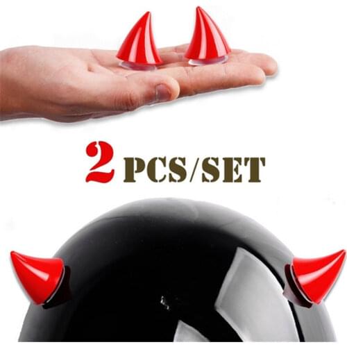 2PCS Devil Horns Cute Horn Helmet Decoration Helmet Childrens Personality Decoration Motorcycle Helmet Ear Helmet Wing Stickers