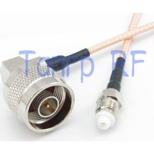 20inch N male plug right angle to FME female jack RF adapter connector 50CM Pigtail coaxial jumper cable RG316 extension cord