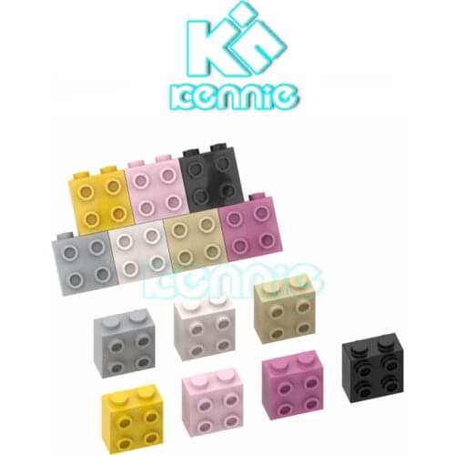 200pcs/lot Kennie DIY brick headz MOC part Compatible with Hi-Tech accessories grey NO.22885 Brick 1X2X1 2/3 W/4 Knobs